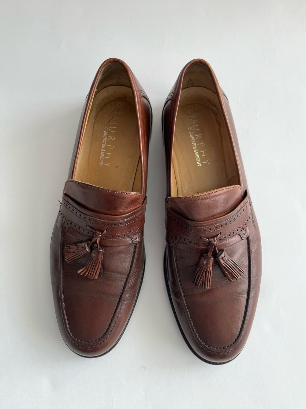 Johnston & Murphy Brown Leather Tassel Loafers